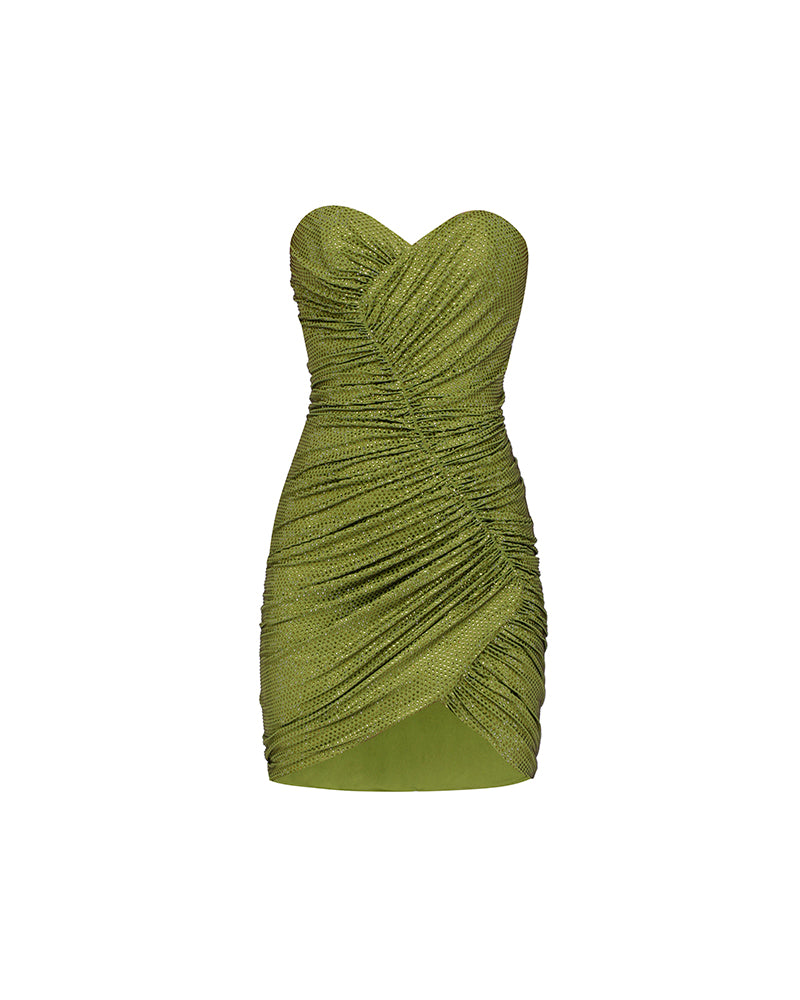 CRYSTALLIZED BUSTIER MINI DRESS - Image 1