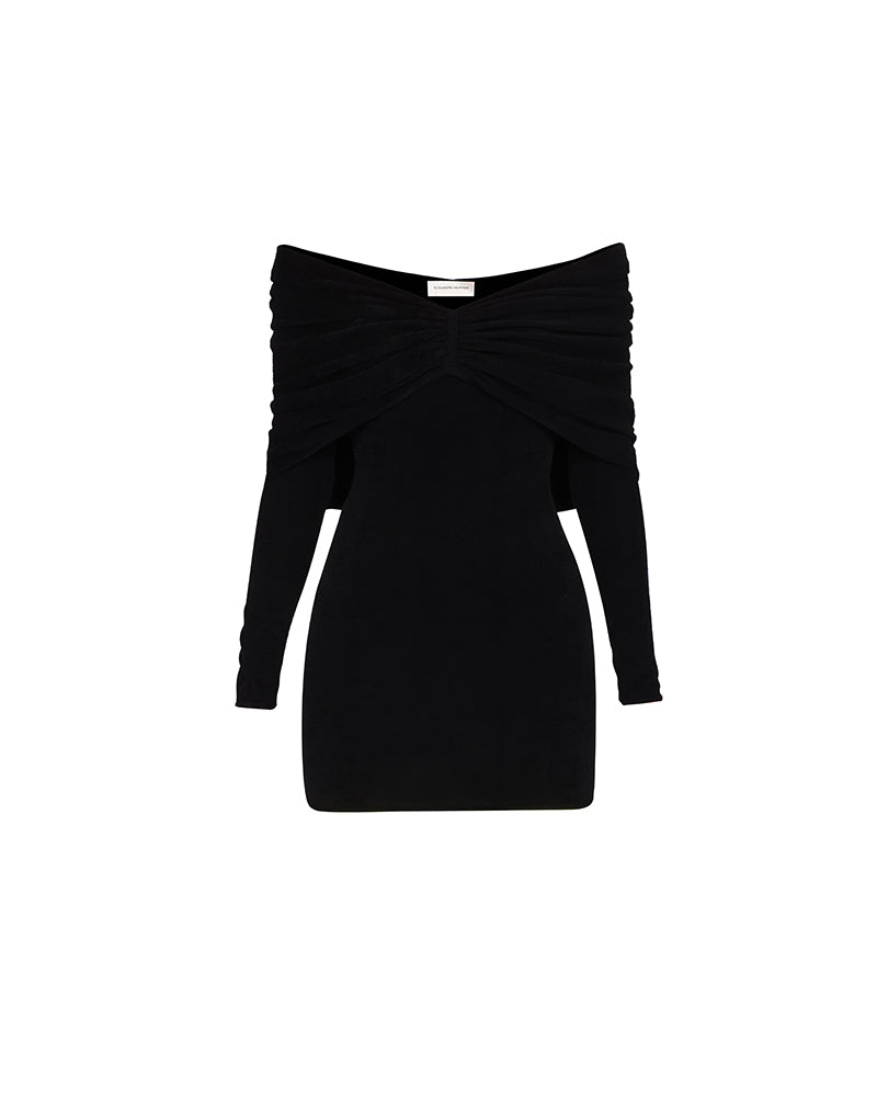 VELVET KNIT MINI DRESS - Image 1