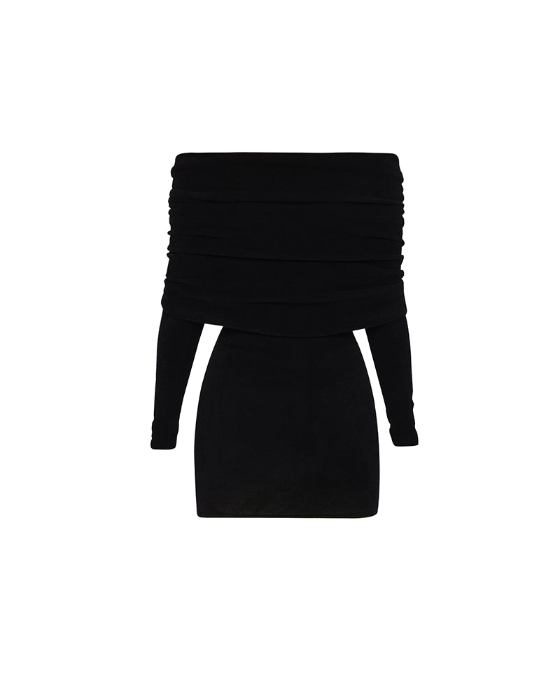 VELVET KNIT MINI DRESS - Image 2