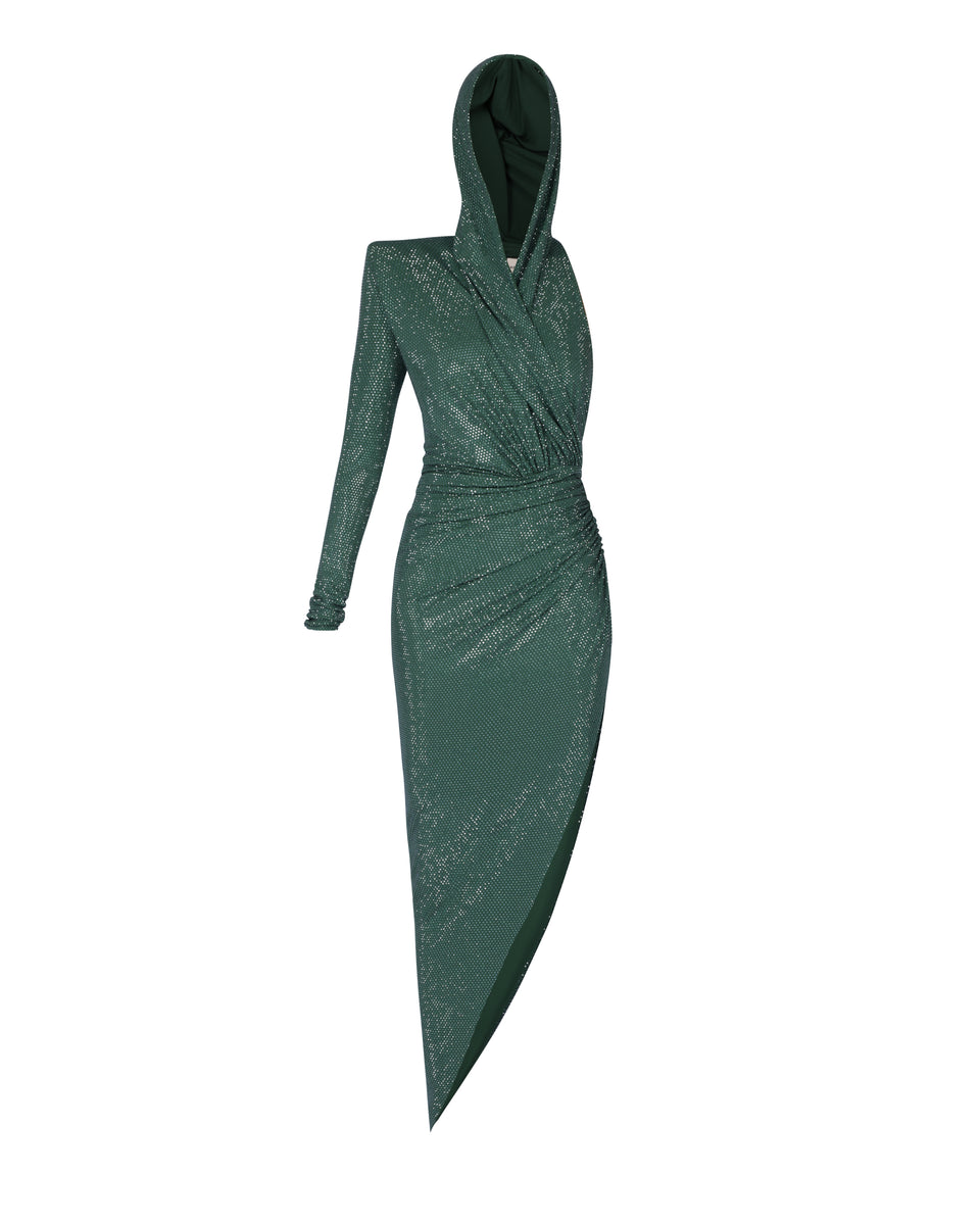 CRYSTALLIZED HOODED DRESS - Image 1